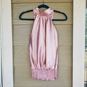 Rose Gold Silk Top